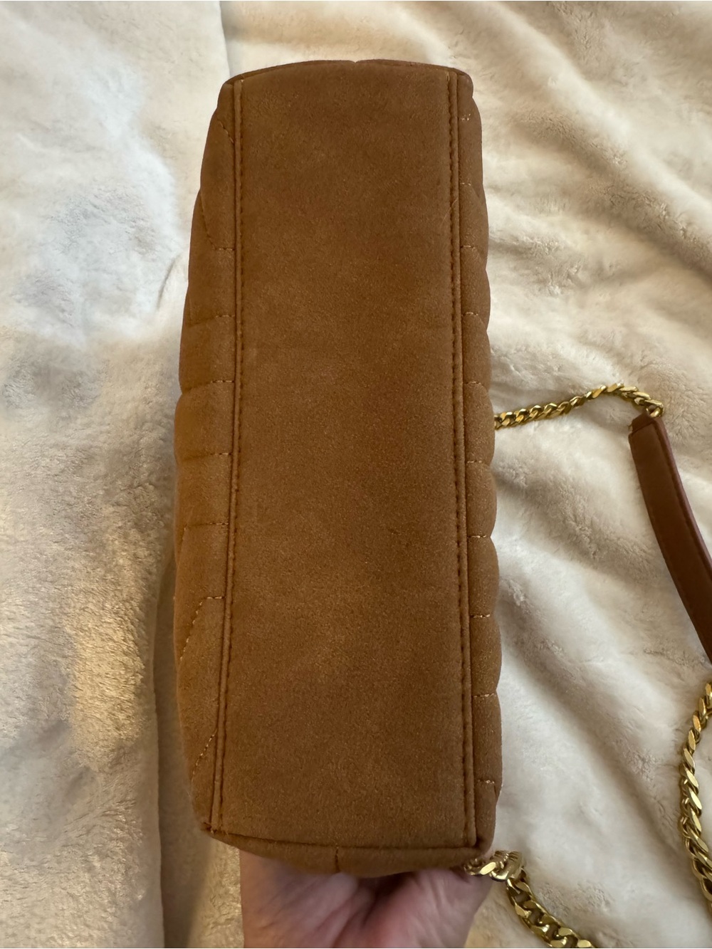 Saint Laurent YSL Loulou Style Chevron Shoulder Bag Gold Chain Dust Bag EUC - Picture 4 of 9